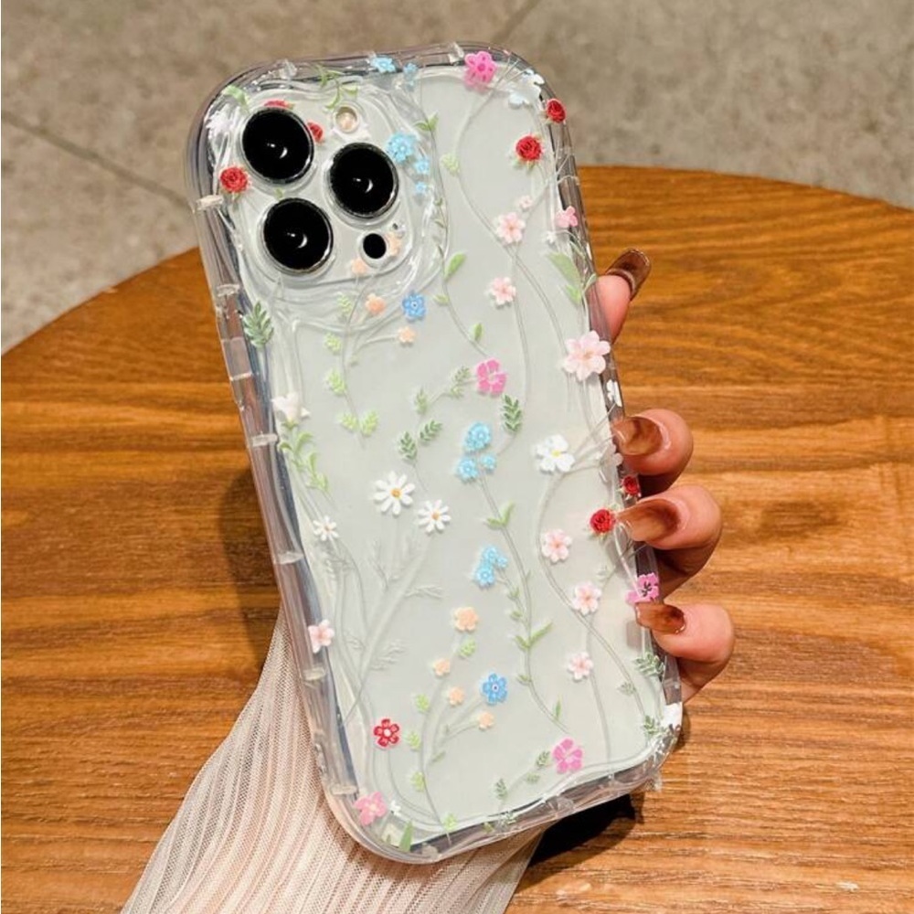 ⚠️Clearance iPhone 15/Pro/Pro Max Clear floral Phone Case - Picture 3 of 5
